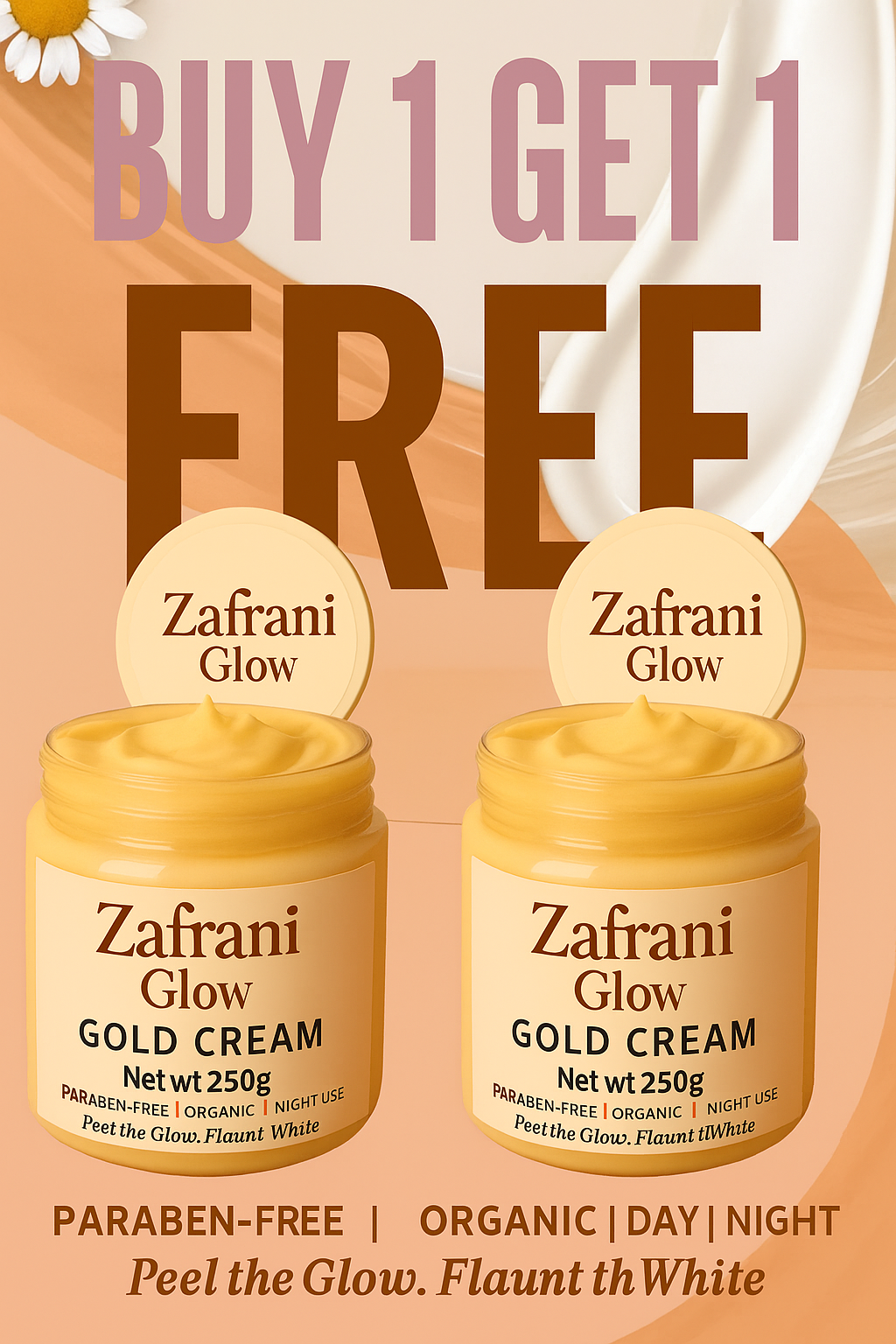 (BUY 1 GET 1 Free ) ZAFRANI GLOW GOLD CREAM